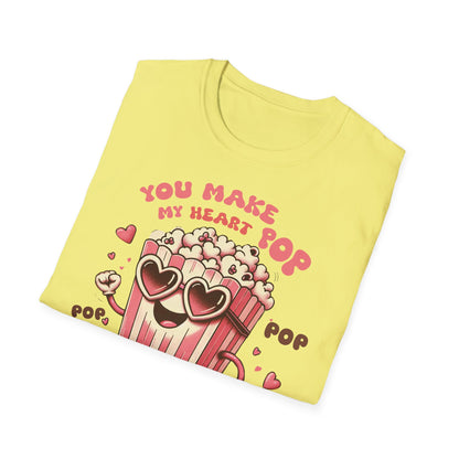 You Make My Heart Pop - Unisex Soft Cotton Retro T-Shirt - Plus Sizes Avail.