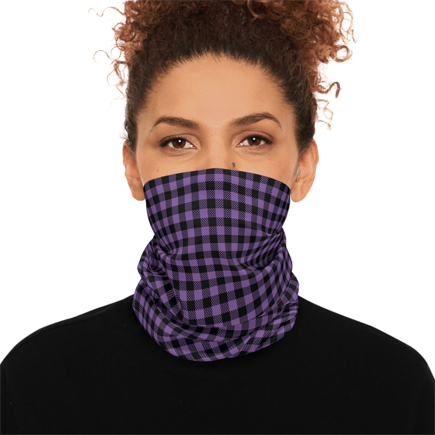 Arctic Vortex-Ready Neck Gaiter – Adjustable Fleece-Blend Winter Warmth in Buffalo Plaid