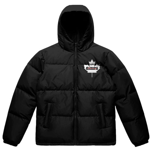 Canada Strong Maple Leaf | Hooded Puffer Jacket