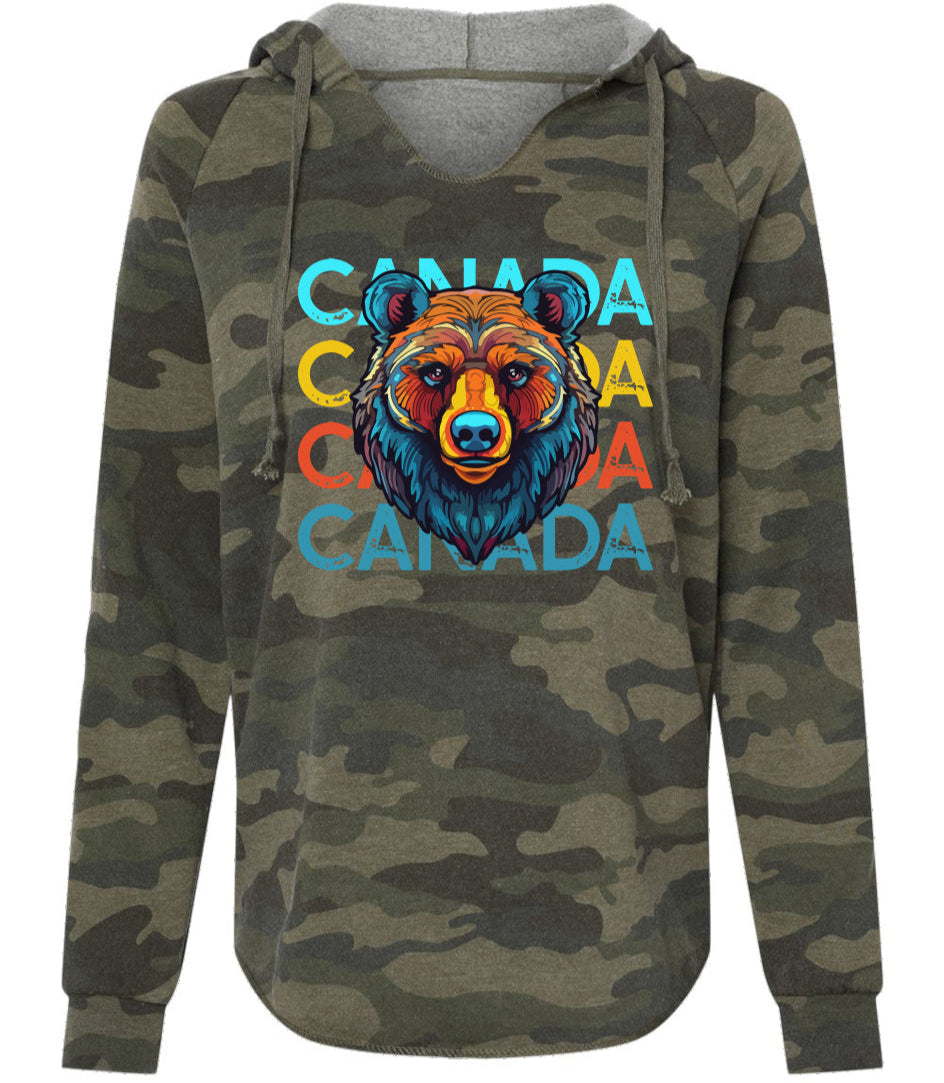 CANADA Bear | Women's Lightweight Camo Hooded Sweatshirt