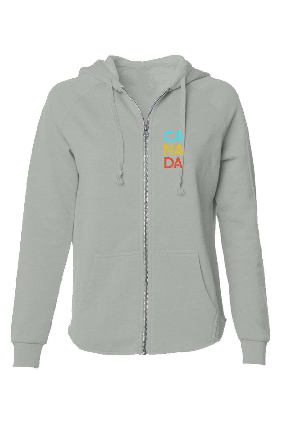 CANADA Bear | Women's Lightweight Wash Zip Hoodie - Front & Back Print