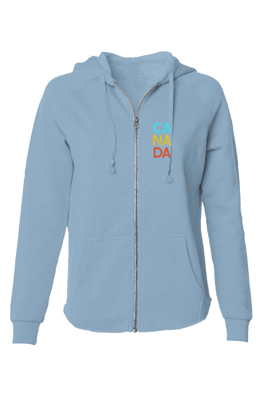 CANADA Bear | Women's Lightweight Wash Zip Hoodie - Front & Back Print
