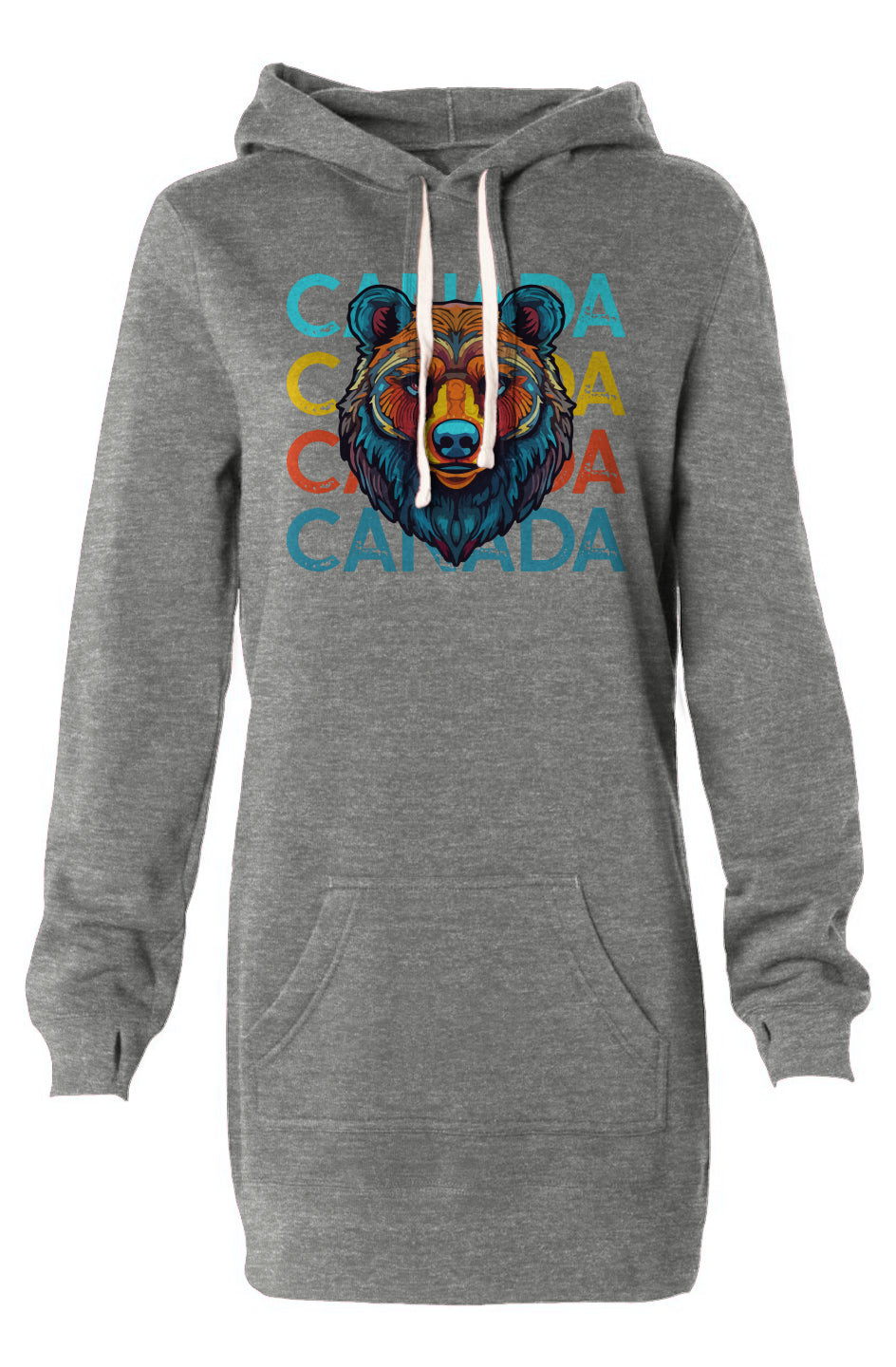 CANADA Bear | Hooded Sweatshirt Dress - Retro