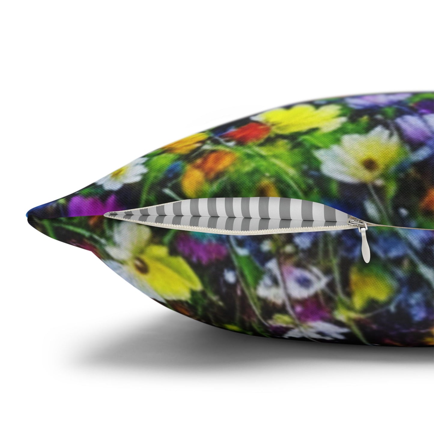 Wildflower Meadow - Spun Polyester Square Pillowcase Cushion Cover