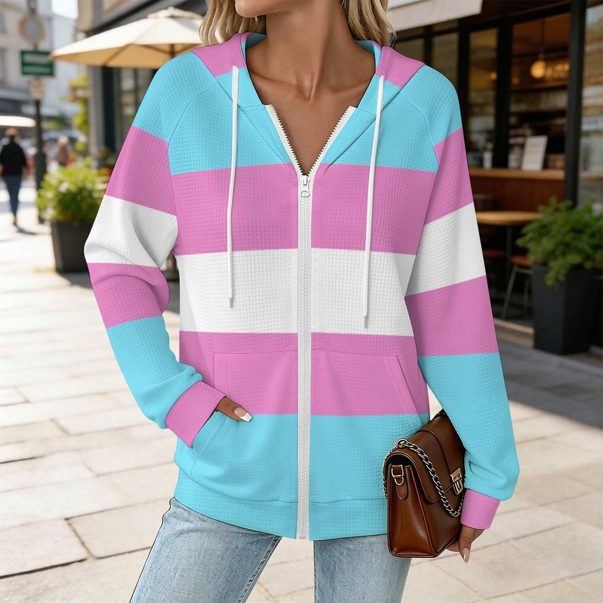 This is a Safe Space | 220gsm Hoodie Zipper Sweater(All-Over Printing)