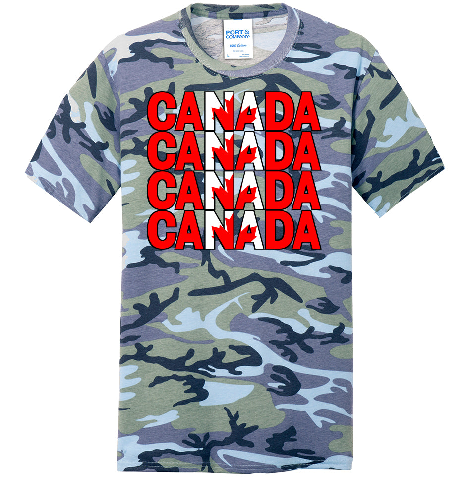 CANADA on Repeat | Camo T-Shirt – Soft Cotton Comfort