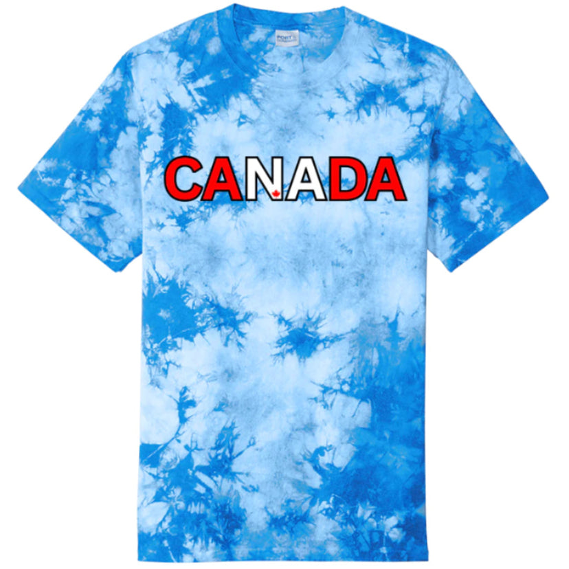 CANADA | Crystal Tie-Dye 100% Cotton T-Shirt – Bold Colour, One-of-a-Kind Style