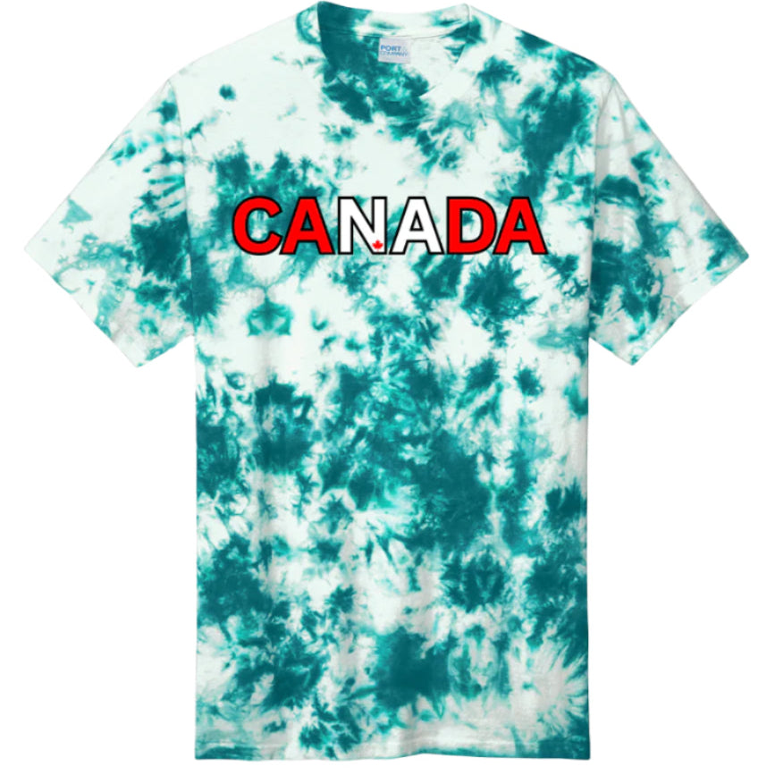CANADA | Crystal Tie-Dye 100% Cotton T-Shirt – Bold Colour, One-of-a-Kind Style