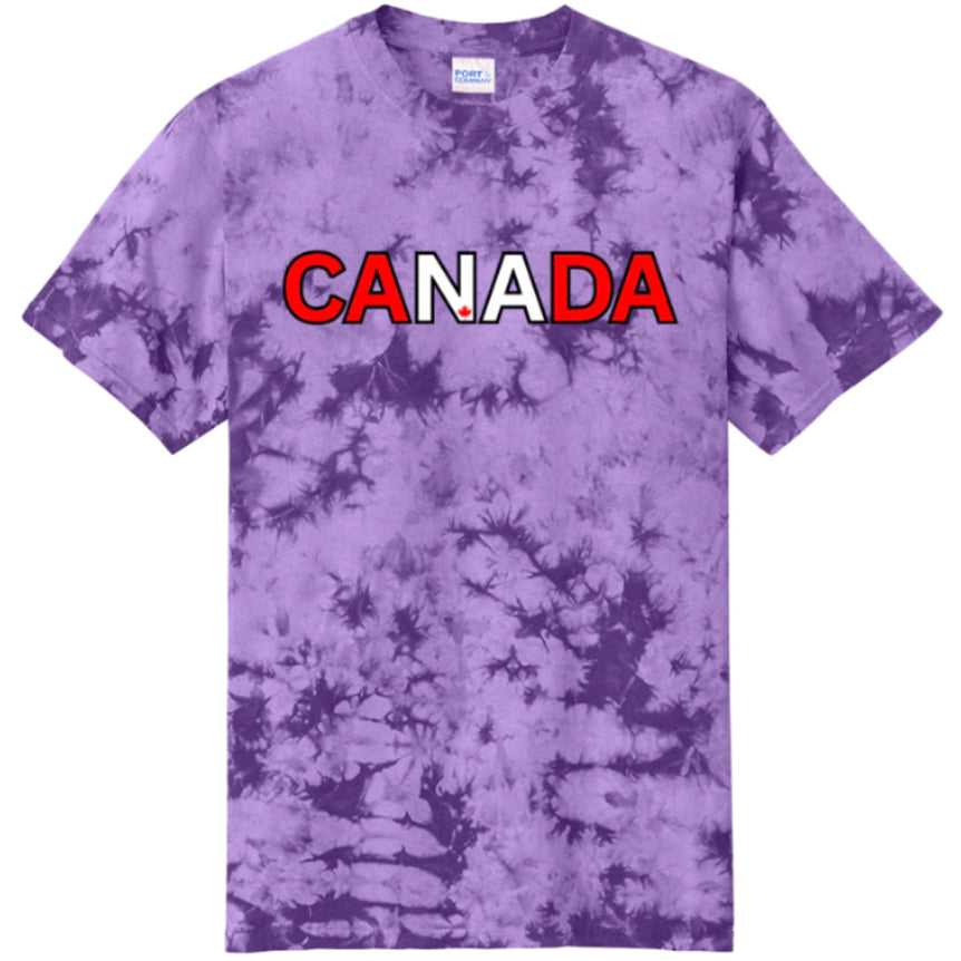 CANADA | Crystal Tie-Dye 100% Cotton T-Shirt – Bold Colour, One-of-a-Kind Style