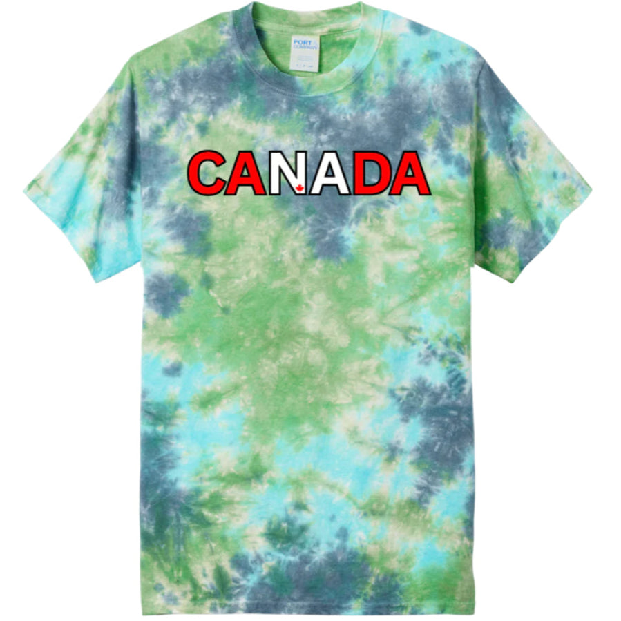 CANADA | Crystal Tie-Dye 100% Cotton T-Shirt – Bold Colour, One-of-a-Kind Style