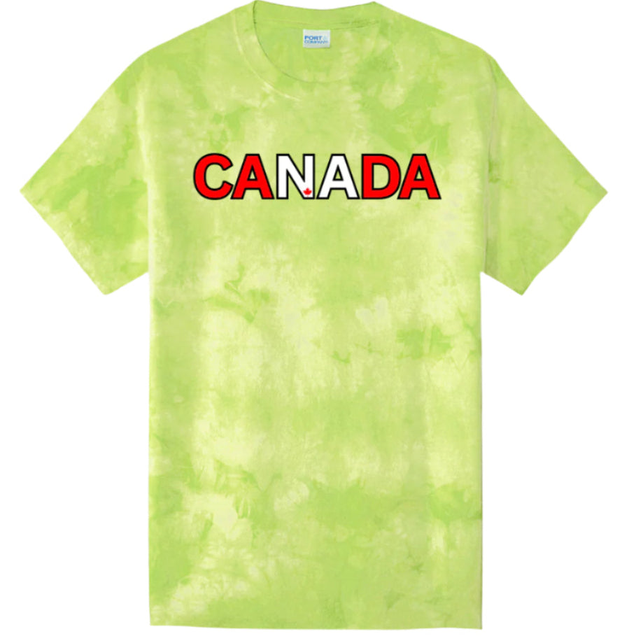 CANADA | Crystal Tie-Dye 100% Cotton T-Shirt – Bold Colour, One-of-a-Kind Style
