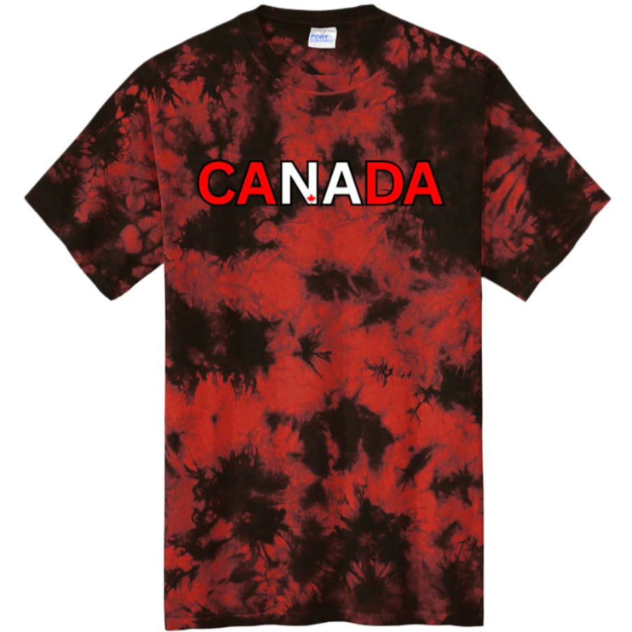 CANADA | Crystal Tie-Dye 100% Cotton T-Shirt – Bold Colour, One-of-a-Kind Style