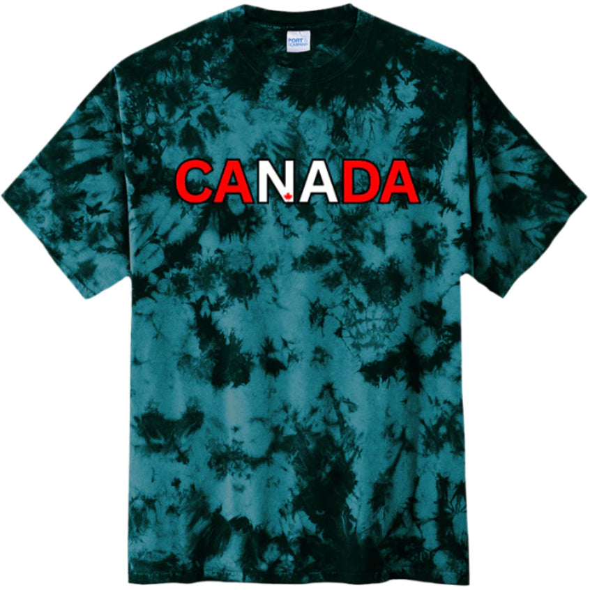 CANADA | Crystal Tie-Dye 100% Cotton T-Shirt – Bold Colour, One-of-a-Kind Style