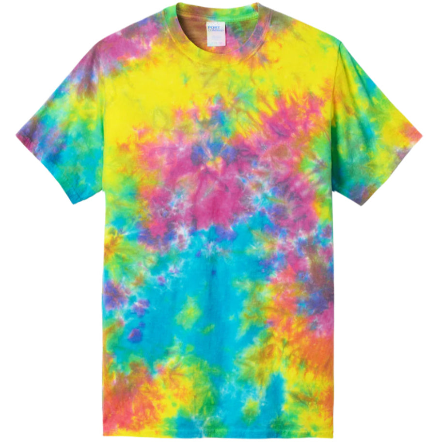 Crystal Tie-Dye | 100% Cotton T-Shirt – Bold Colours, One-of-a-Kind Style - Plain - No Printed Design