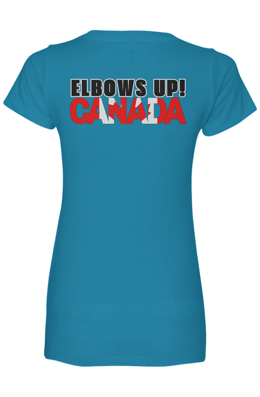 Elbows Up Canada | Women's Lightweight Cotton V-Neck