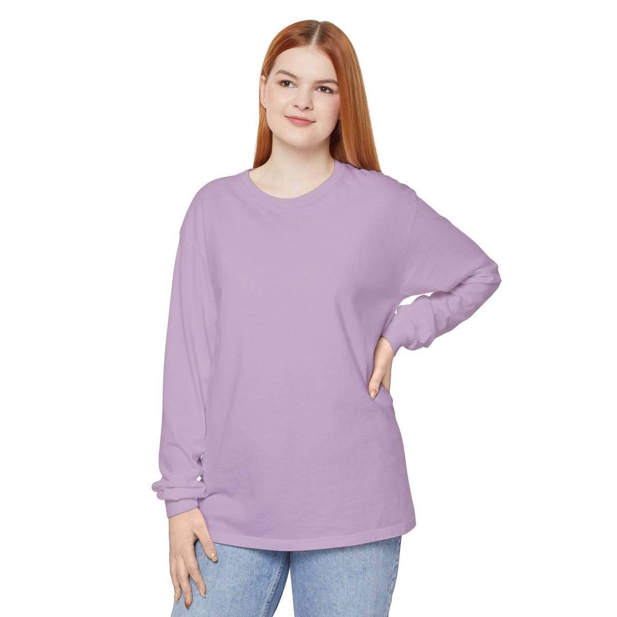 ADHD SQUAD | Unisex Garment-Dyed Long Sleeve Tee - Chaotic Thoughts That Are Constantly Fading Away