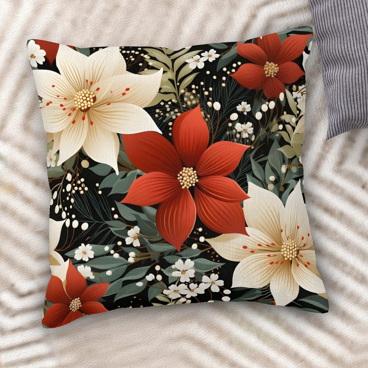 Corduroy Throw Pillow Covers with Core (Double-Sided Design)