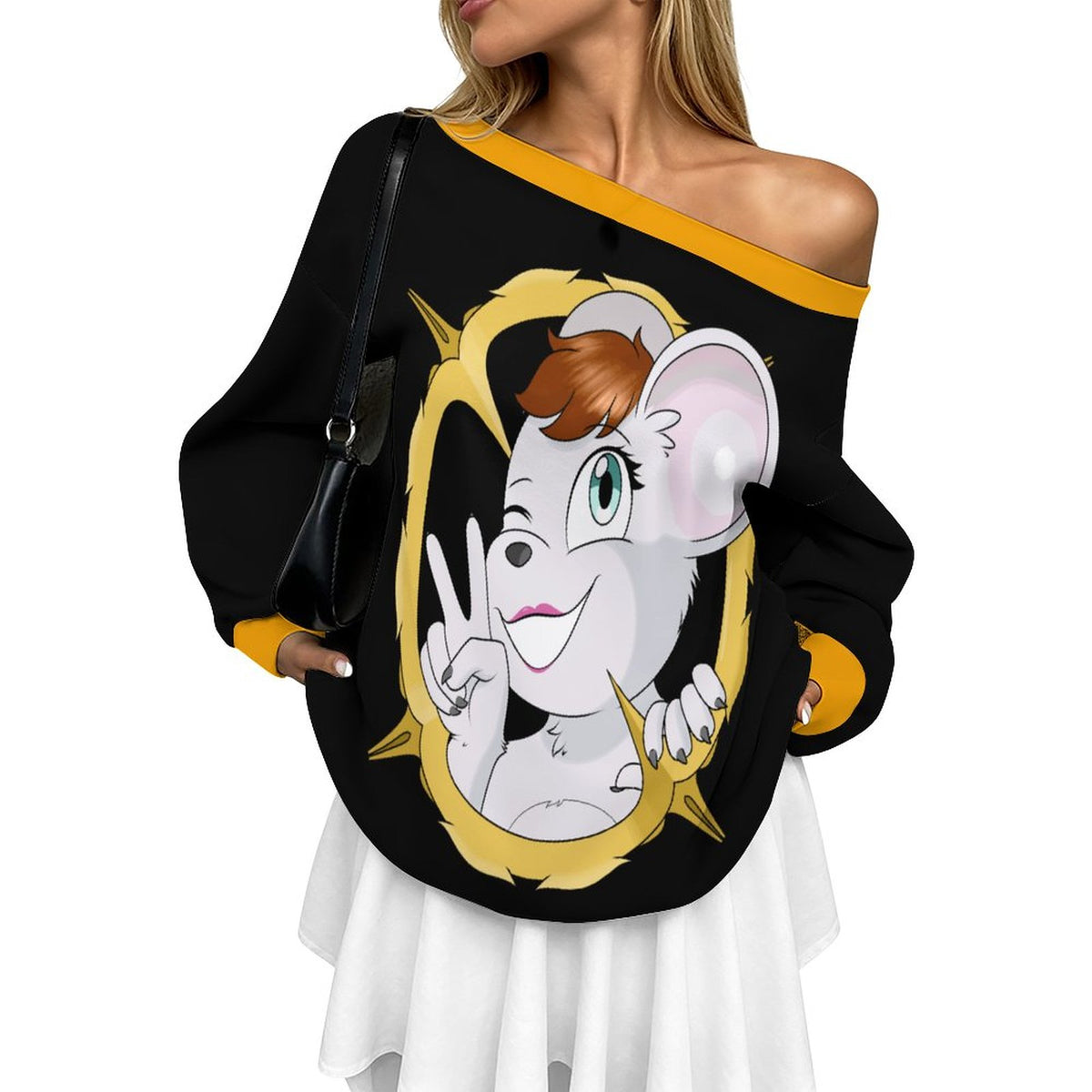 MJIK THIZE | Off the Shoulder Sweatshirt