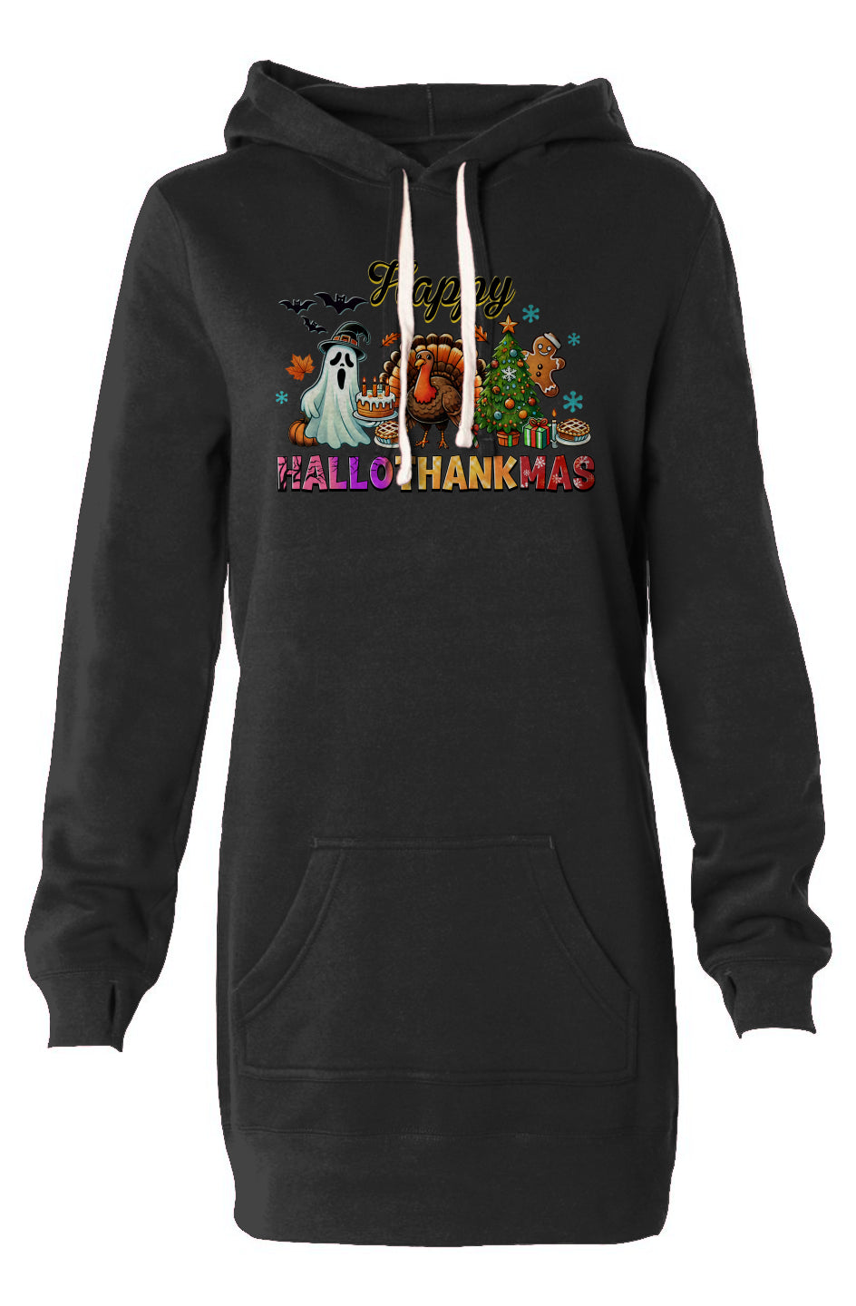 Happy Everything! | Hooded Sweatshirt Dress