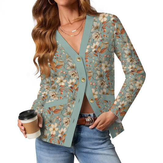 Green 170gsm Women's Lightweight Cardigan