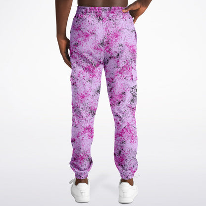 Pink & Black on Purple Canadian Grunge - Athletic Cargo Sweatpants