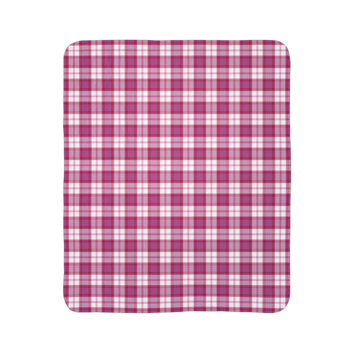 Pink Alberta Dress Tartan - Fleece Sherpa Blanket in 2 Sizes