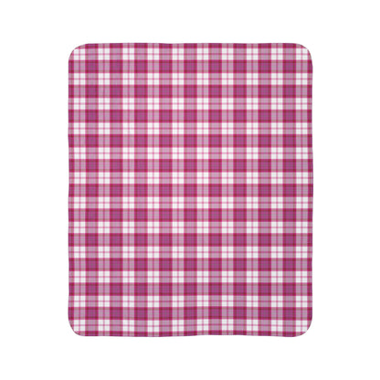 Pink Alberta Dress Tartan - Fleece Sherpa Blanket in 2 Sizes