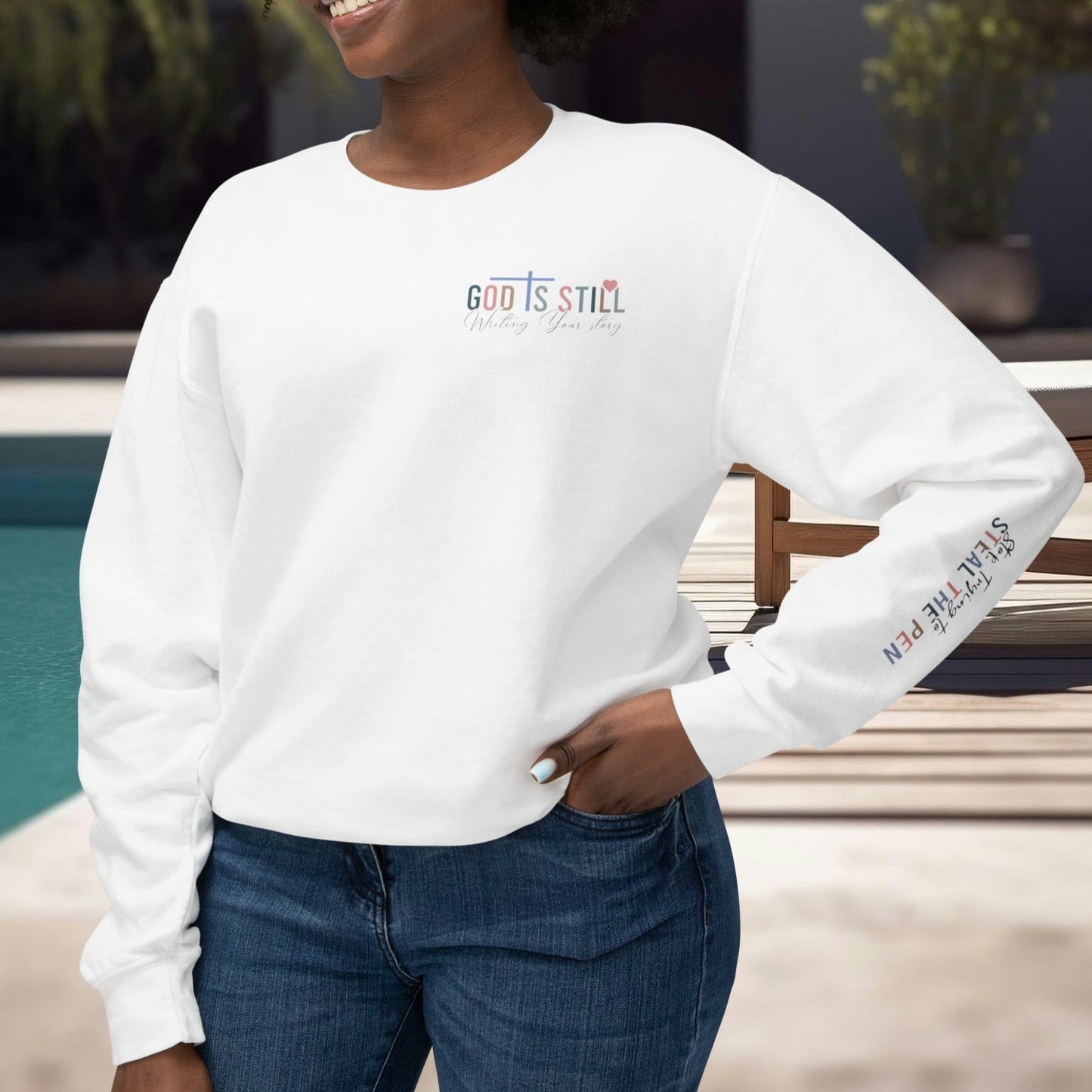 Stop Trying To Steal The Pen - Unisex Lightweight Crewneck Sweatshirt