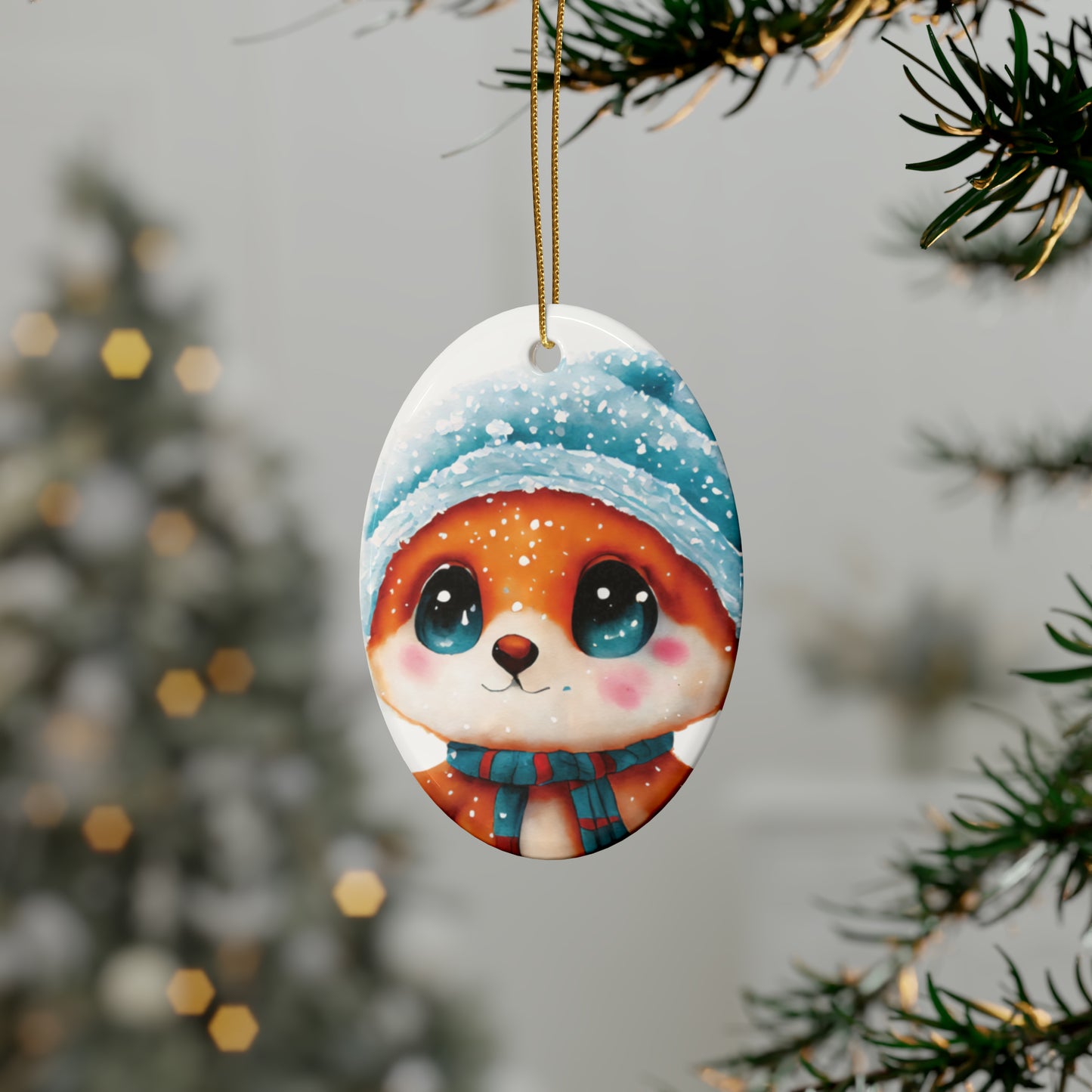 Woodland Creature | Ceramic Christmas Ornaments (1pcs, 5pcs, 10pcs, 20pcs) - 4