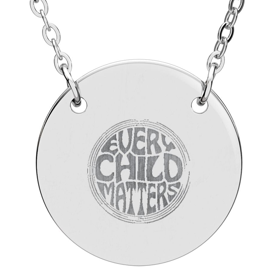 Every Child Matters | Engraved Circle Necklace – Stainless Steel Keepsake