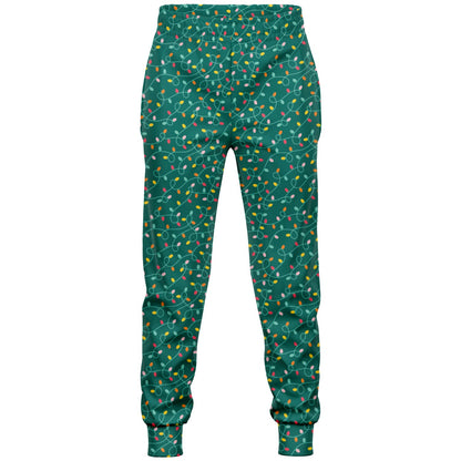 Teal Christmas Lights - Fashion Kids/Youth Jogger - AOP