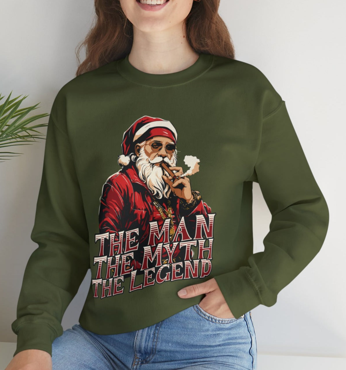 Santa, The Man, The Myth, The Legend - Popular Classic Unisex Heavy Blend Crewneck Sweatshirt