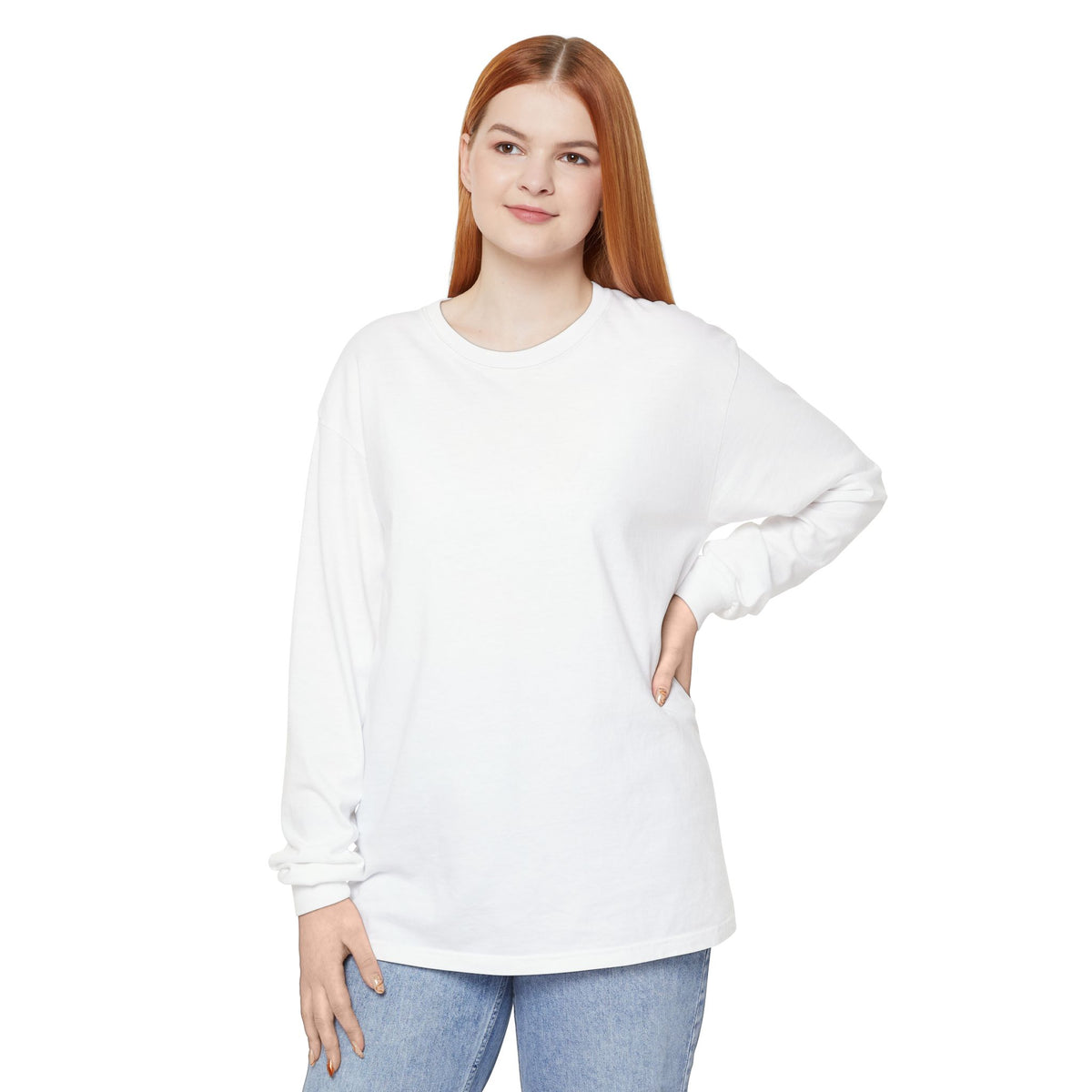 ADHD SQUAD | Unisex Garment-Dyed Long Sleeve Tee - Chaotic Thoughts That Are Constantly Fading Away