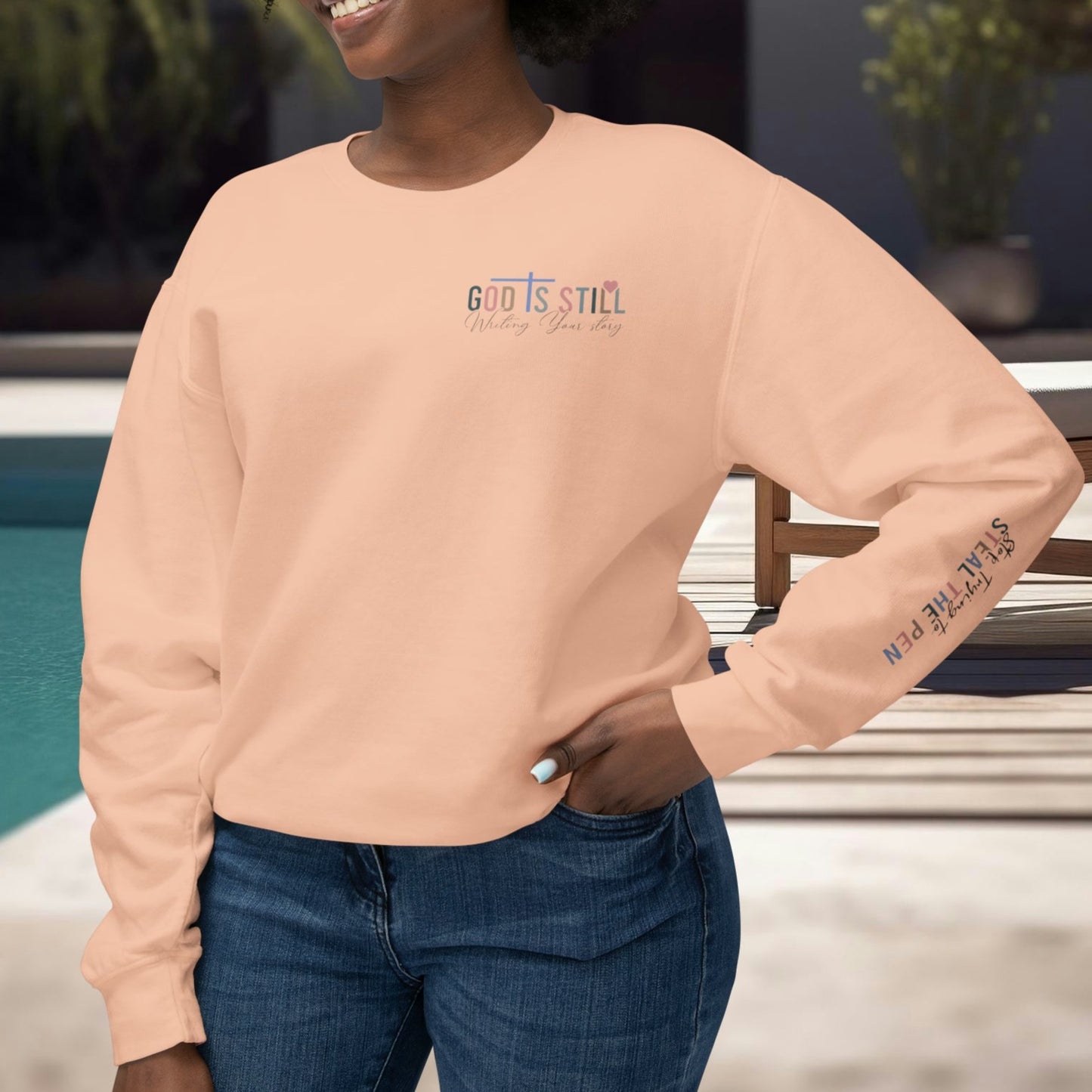 Stop Trying To Steal The Pen - Unisex Lightweight Crewneck Sweatshirt