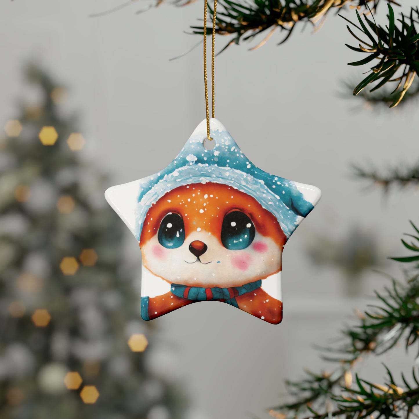Woodland Creature | Ceramic Christmas Ornaments (1pcs, 5pcs, 10pcs, 20pcs) - 4