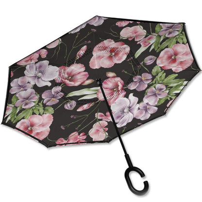 Flower Garden - Beautiful Reverse Close Umbrella