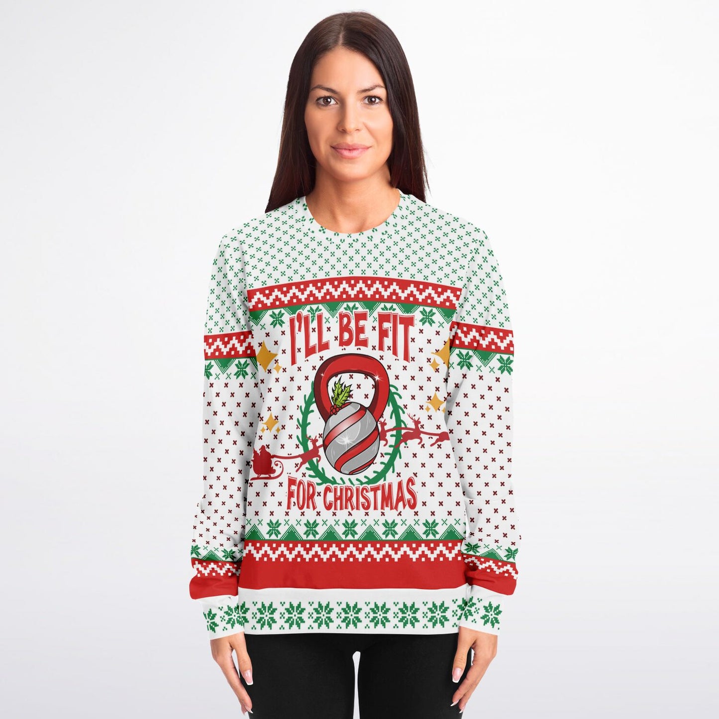 I'll be Fit for Christmas Ugly Sweater - Athletic Sweatshirt