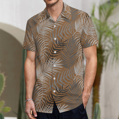 Tropical Fern Button Up Hawaiian Shirt - Perfect for your Summer Getaway!