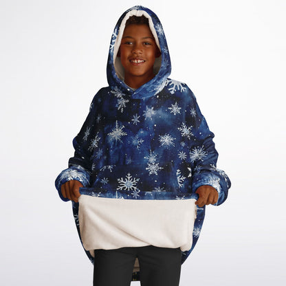 Snowflakes in the Night Sky - Youth Snug Hoodie Gift for Everyone on your List