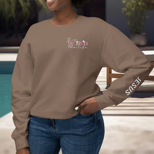 The Way The Truth & The Life - Unisex Lightweight Crewneck Sweatshirt