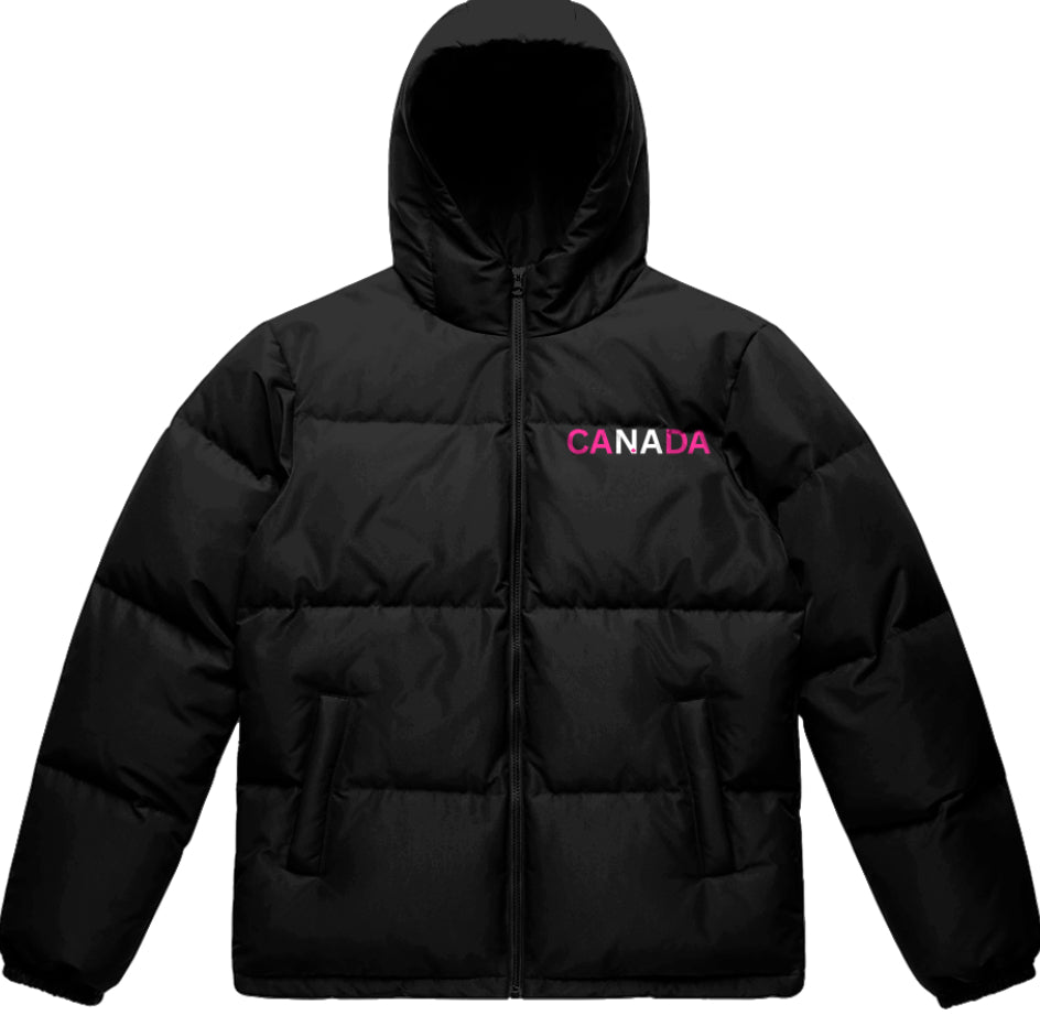 Hooded Puffer Jacket Pink Canada