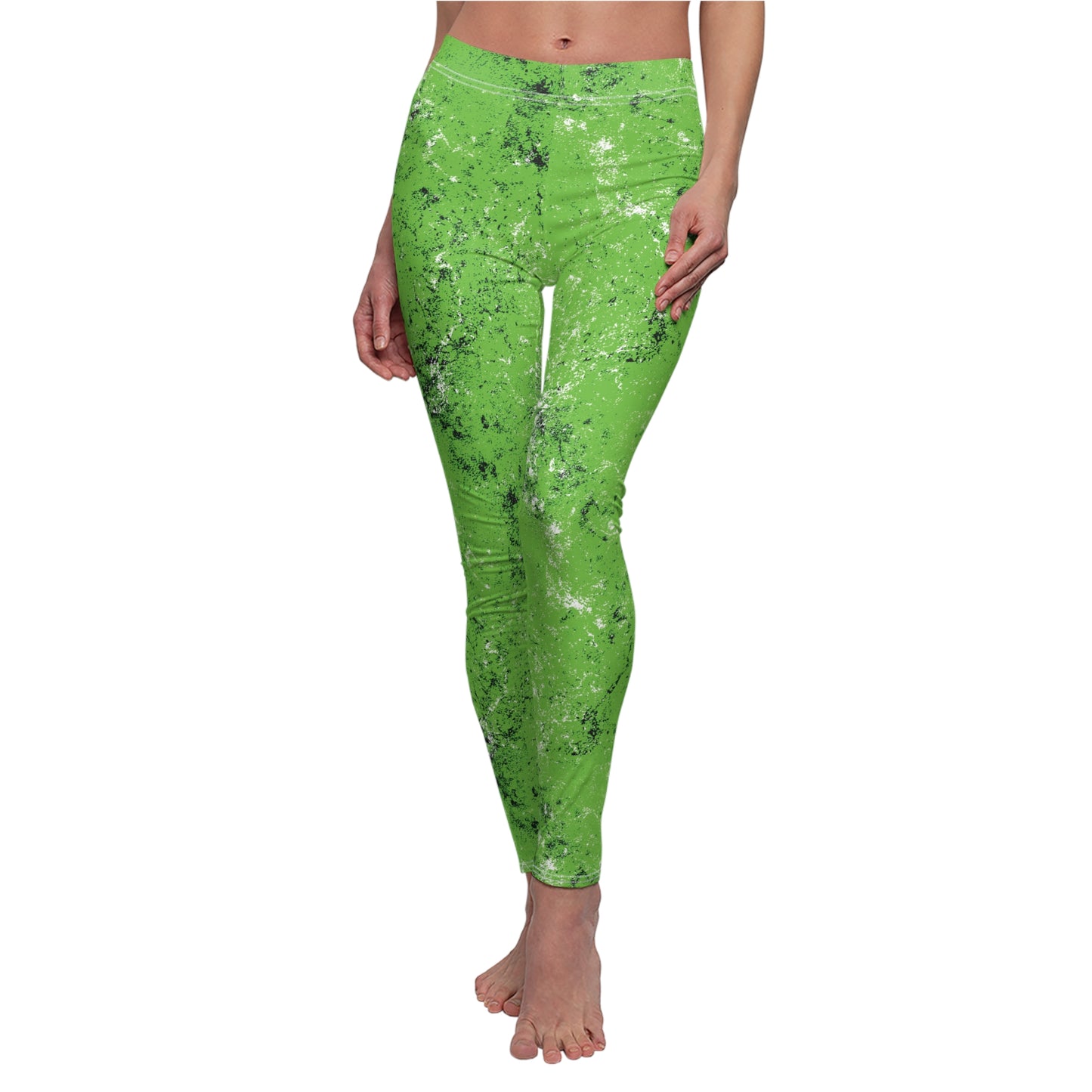 Grunge Collection - BRIGHT GREEN - Women's Cut & Sew Casual Leggings