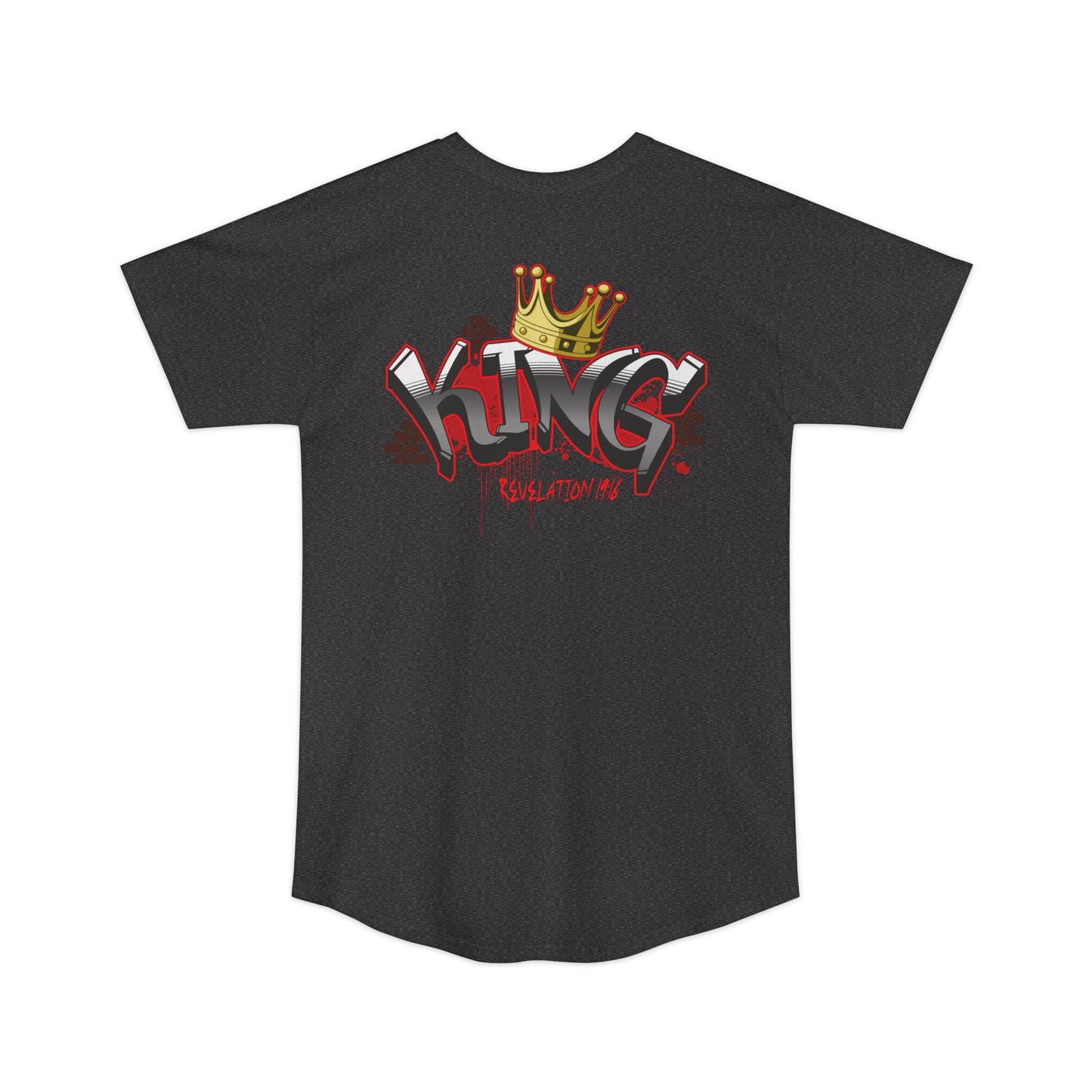 King of kings and Lord of lords Print on Back Unisex Long Body Urban Tee. Revelation 19:16