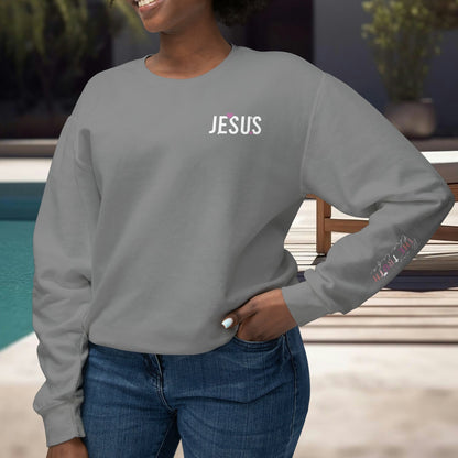 Jesus The Way The Truth & The Life - Unisex Lightweight Crewneck Sweatshirt