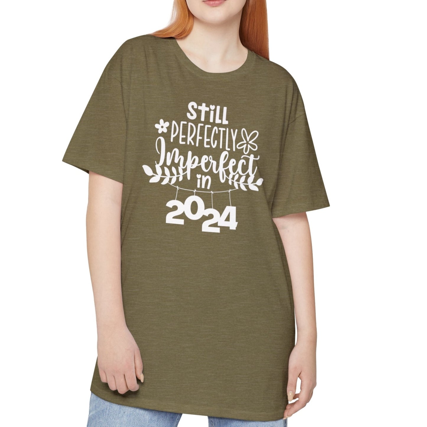 Still Perfectly Imperfect in 2024 -  Unisex Long Body Urban Street Tee - New Year T-shirt