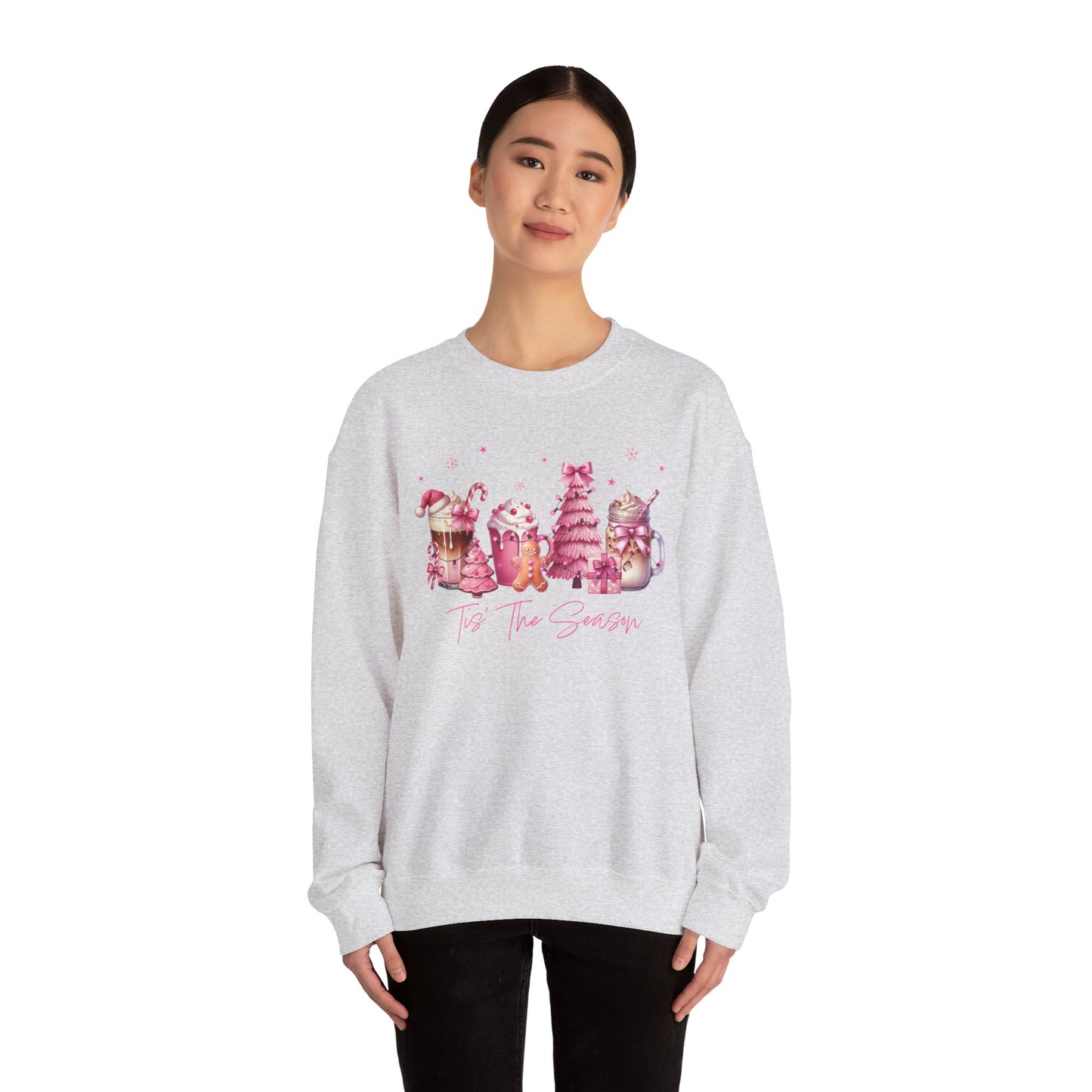 Tis The Season | Unisex Popular Heavy Blend™ Sweatshirt - Pink Christmas