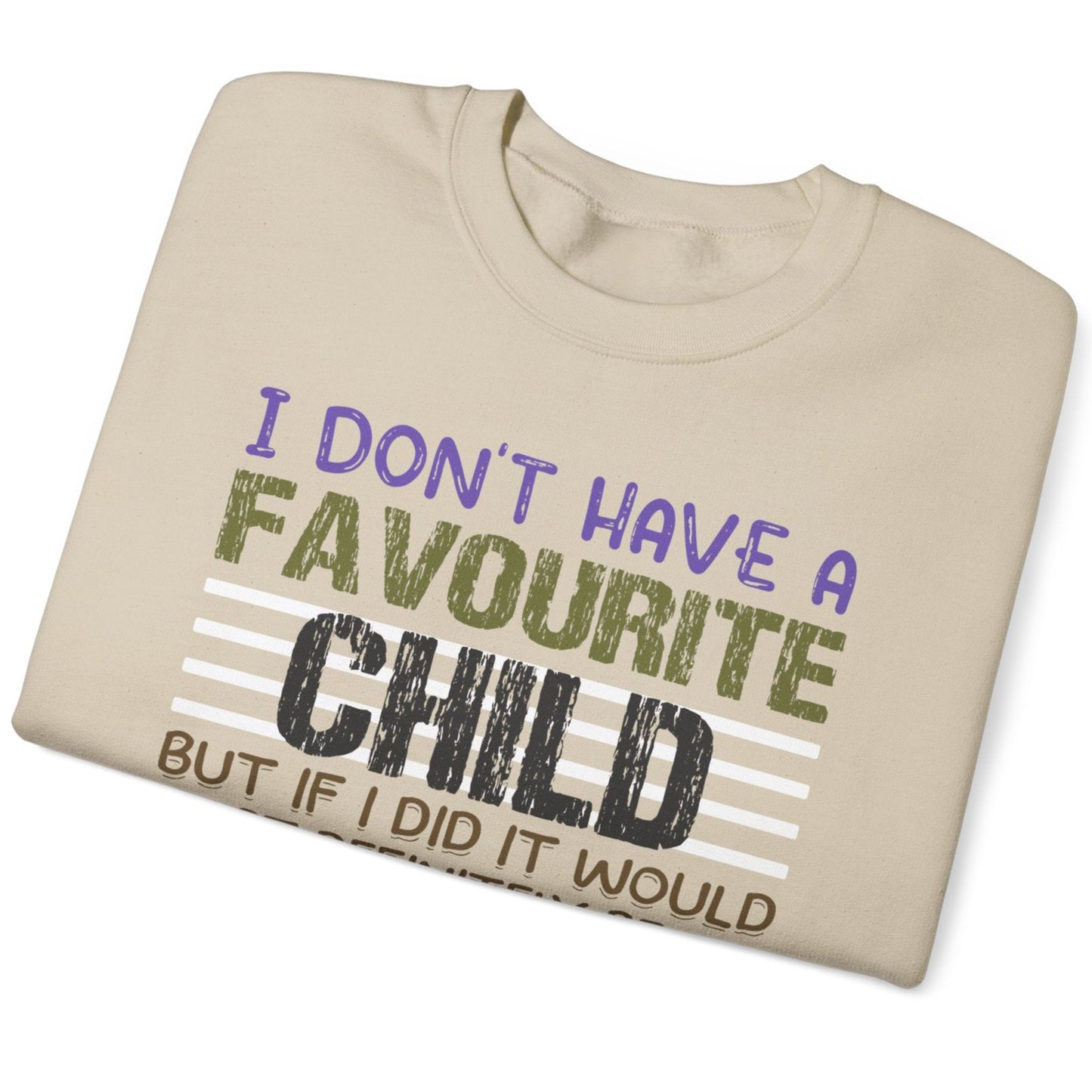 Bone t-shirt with colorful text on a white background