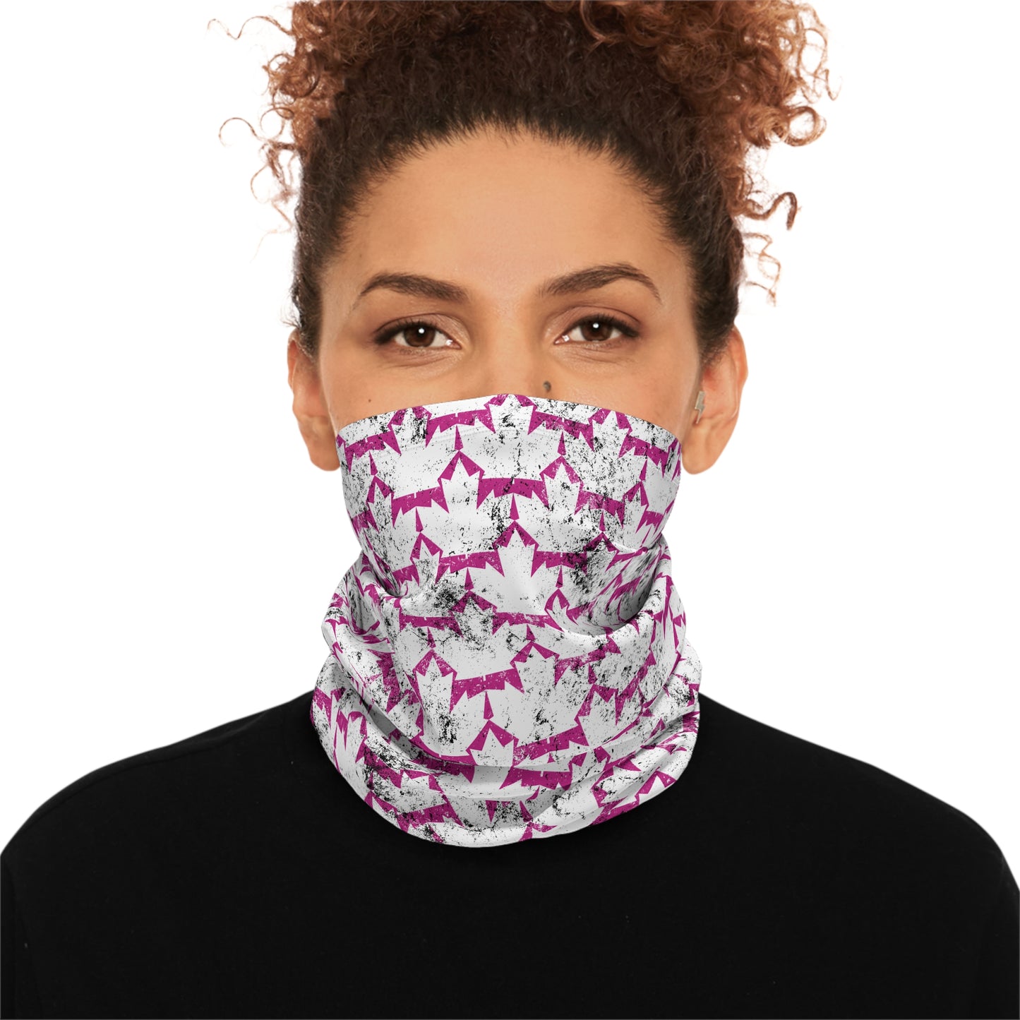 Grunge Maple Leaf Neck Gaiter – Canadian Style for Every Season