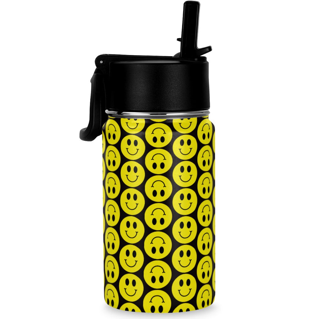 Smiley Face - Stainless Steel Water Bottle (350ml/12oz)