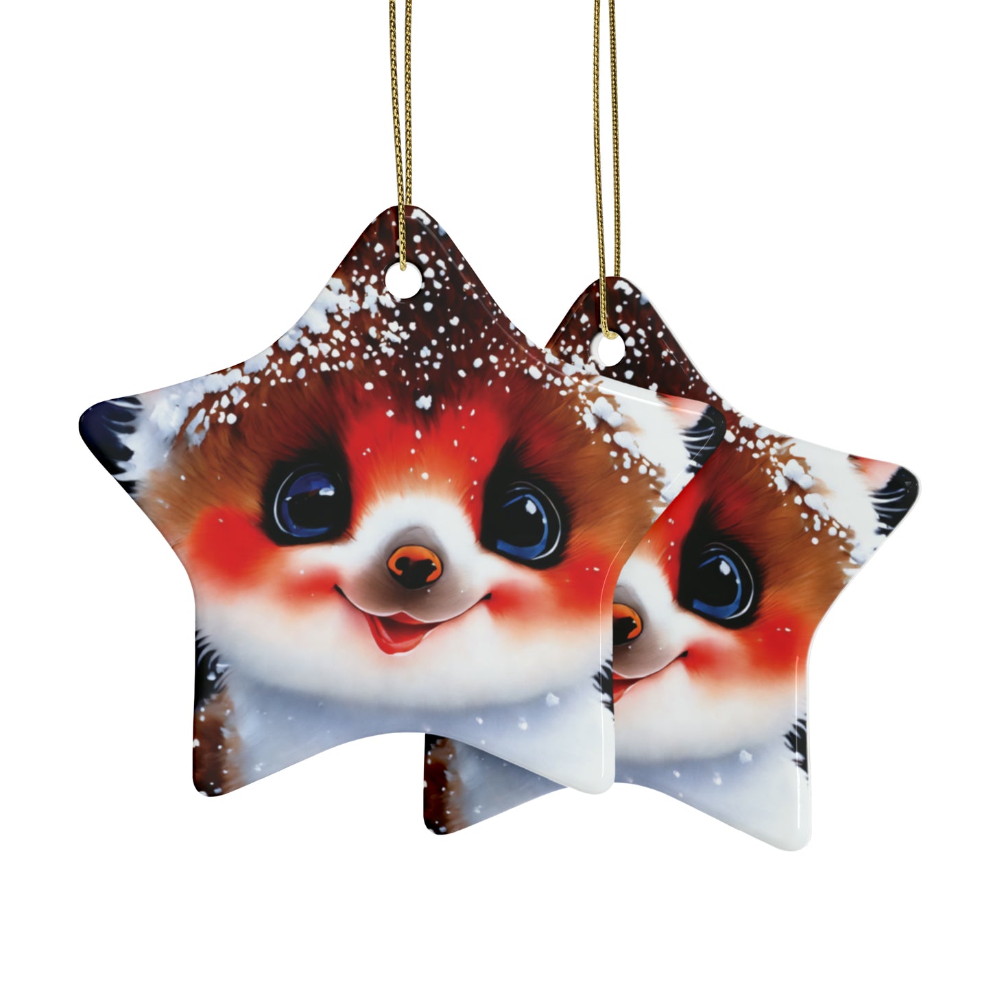 Woodland Creature | Ceramic Christmas Ornaments (1pcs, 5pcs, 10pcs, 20pcs) - 8
